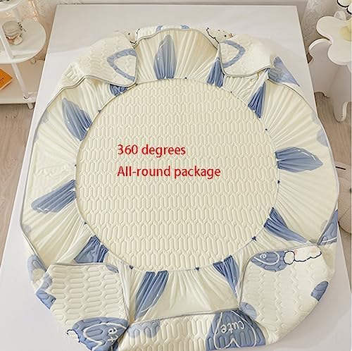 FCLDESHOP Cartoon Latex Fitted Sheet 90x200cm 1pcs
