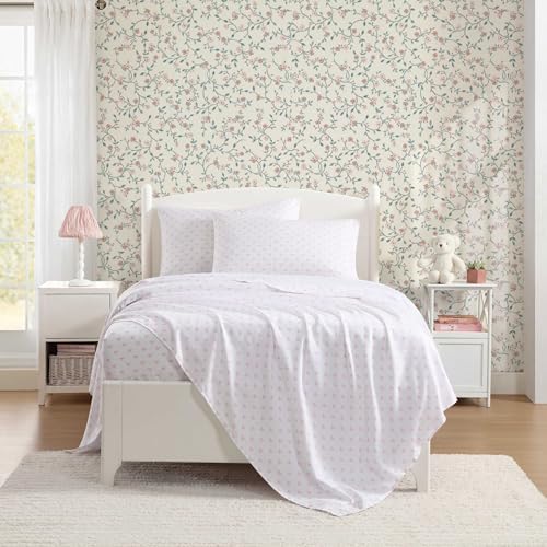 Laura Ashley Kids Sheet Set - Queen 100 Polyester Pink Bows