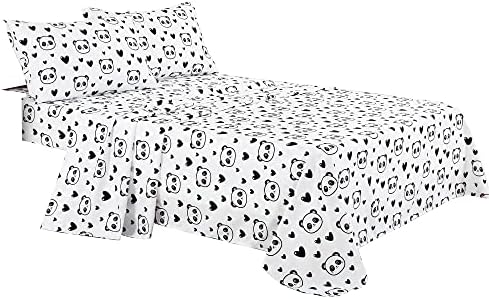 Chezmoi Collection 3-Piece Panda Love Sheet Set 1