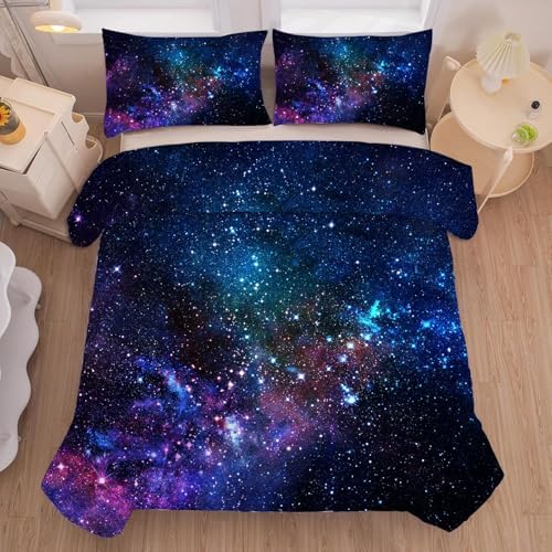 Kxry 3D Galaxy Comforter Set King Size