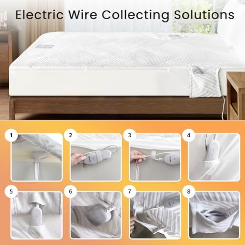 Blunique Electric Heated Mattress Pad Queen Size