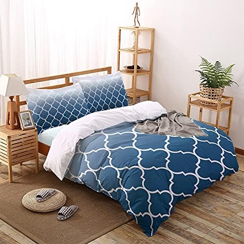 LooPoP California King Comforter Set Blue Ombre