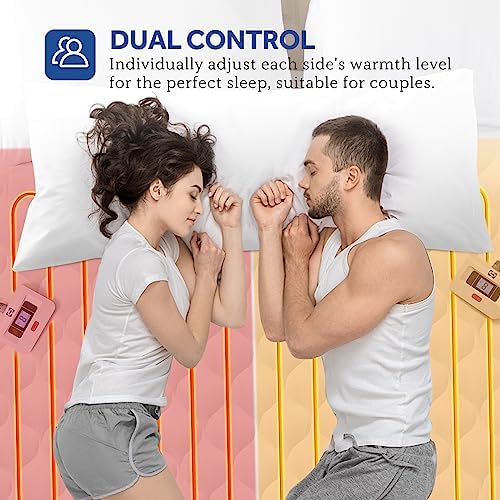Sealy Heated Mattress Pad Queen Size with Dual Controller