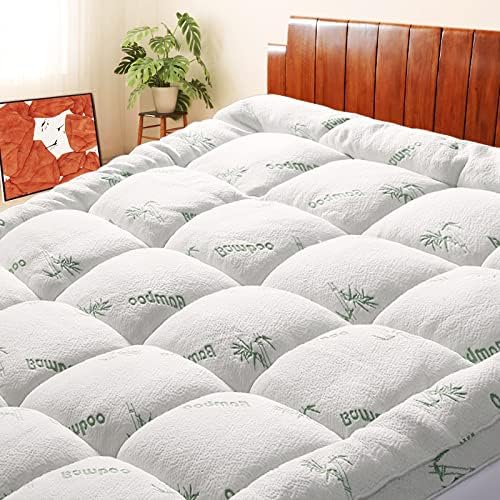 SakuraHome Mattress Topper Twin XL Cooling Bamboo Viscose