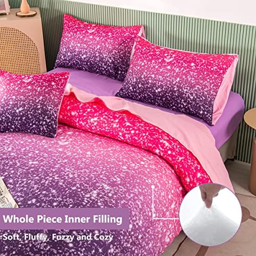PERFEMET Purple Comforter Set Full Size 6Pcs