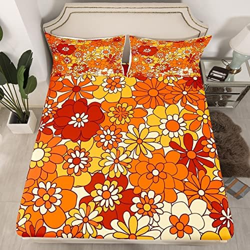 Erosebridal Boho Floral Queen Sheet Set 4 Pcs