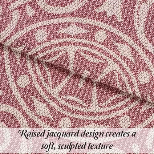 Superior Cotton Blend 3-Piece Bedspread Set Queen Berry Red