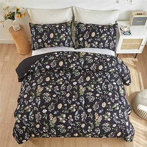 KAKIJUMN Floral Comforter Set King Size