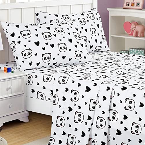 Chezmoi Collection 3-Piece Panda Love Sheet Set 1