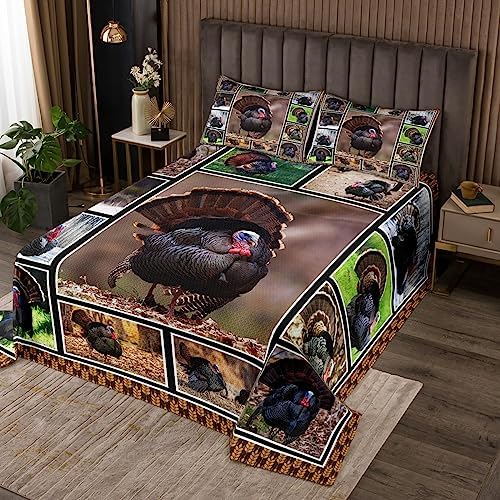 Erosebridal Turkey Quilt Set Queen Size Bedspread with Pillow Shams