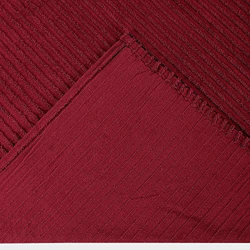 Better Trends Chenille Bedspread Set Burgundy 96x110 with 2 Shams