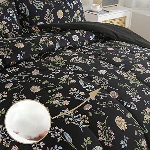 KAKIJUMN Floral Comforter Set King Size