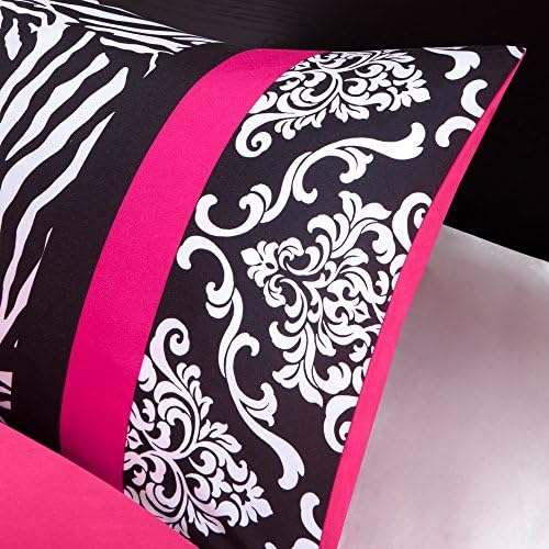 Mi Zone Kids Comforter Set - Zebra Pink 4 Piece